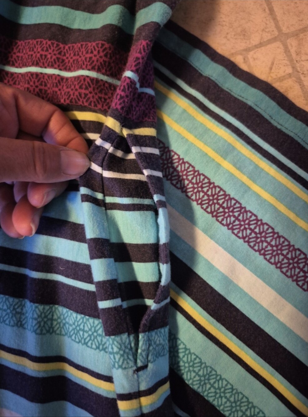 Athleta Striped Maxi Dress Size L - Picture 5 of 9